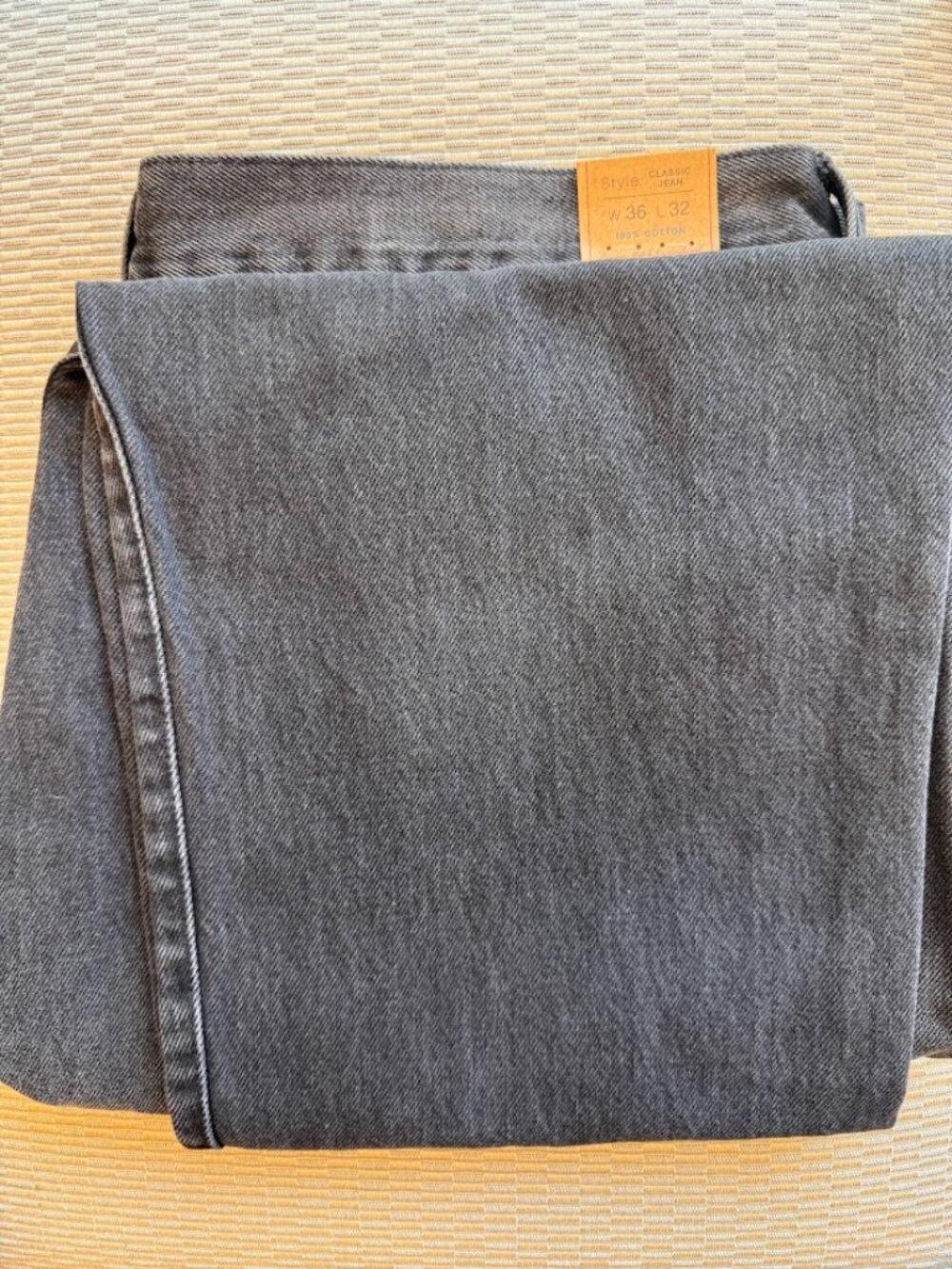 NWT J. Crew Classic Straight Fit Jeans Deep Gray Lake Wash 36x32